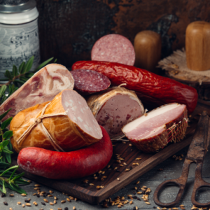 sausage-assortment-salami-pepperoni-ham-wooden-board 2
